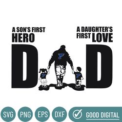 st. louis blues dad a sons first hero daughters first love svg, fathers day gift, baseball fan svg, dad shirt, fathers d
