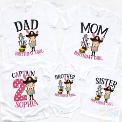 pirate birthday shirt girls, family pirate birthday shirts, matching birthday family shirt, toddler, mom, dad, sibling s