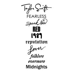 Taylor Swift Versions Fearless Album SVG Cutting Digital File