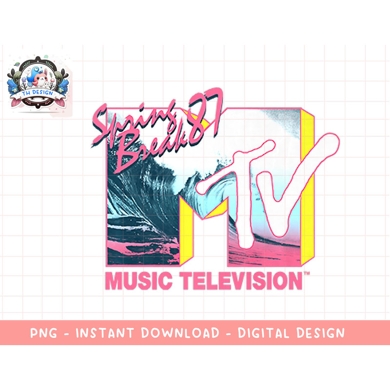 MTV Logo Spring Break 1987 Throwback Premium T-Shirt copy.jpg