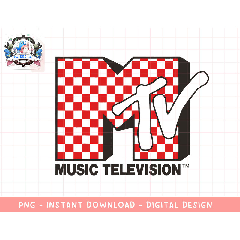 MTV Logo With Red Checkered Print T-Shirt copy.jpg