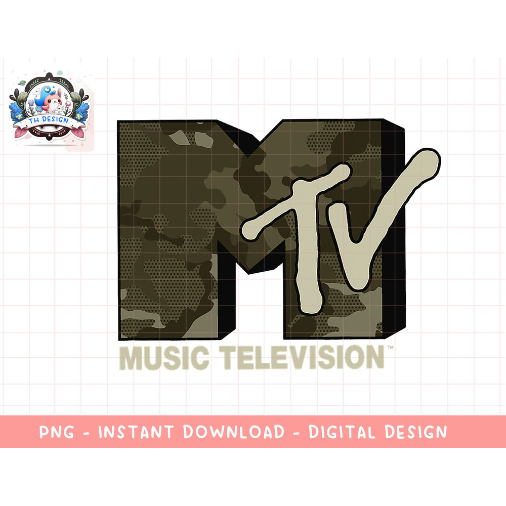 MTV Music Television Camouflage Logo T-Shirt copy.jpg