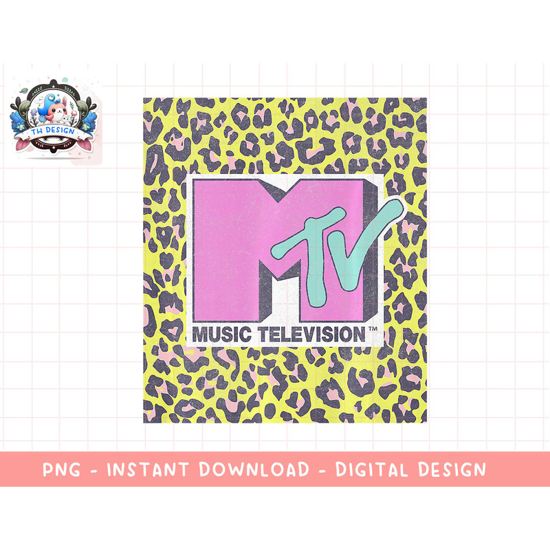 MTV Music Television Neon Cheetah Block Logo Premium T-Shirt copy.jpg