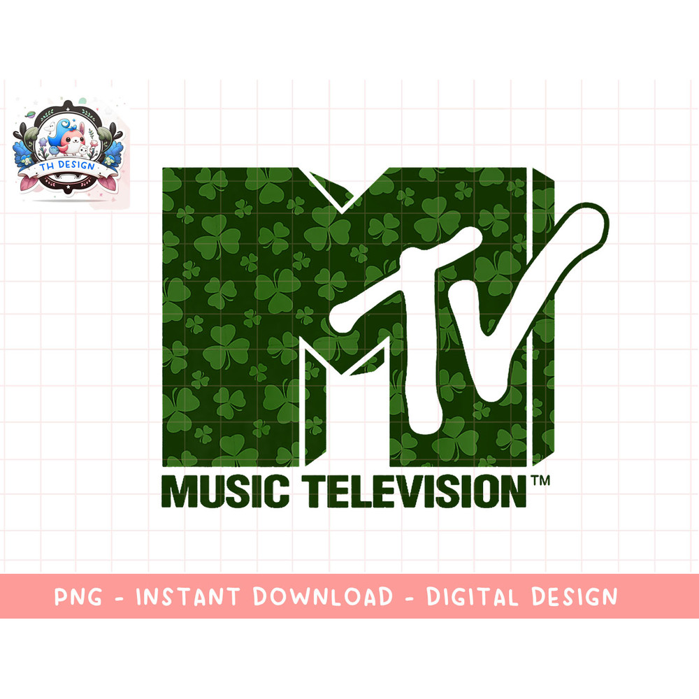MTV Music Television St. Patrick's Day Shamrock Logo Premium T-Shirt copy.jpg