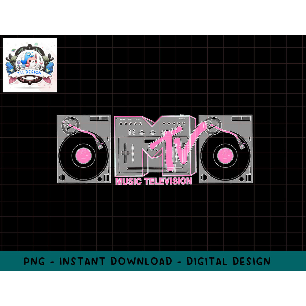 MTV Retro Pink And Gray Boombox Logo Graphic T-Shirt copy.jpg
