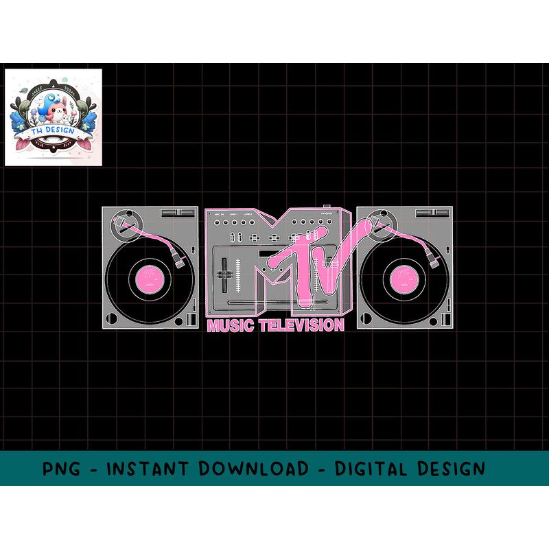 MTV Retro Pink And Gray Boombox Logo Graphic T-Shirt copy.jpg