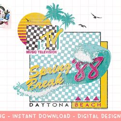 mtv spring break '88 vintage surf graphic png, digital download, instant download,mtv, mtv logo, mtv png