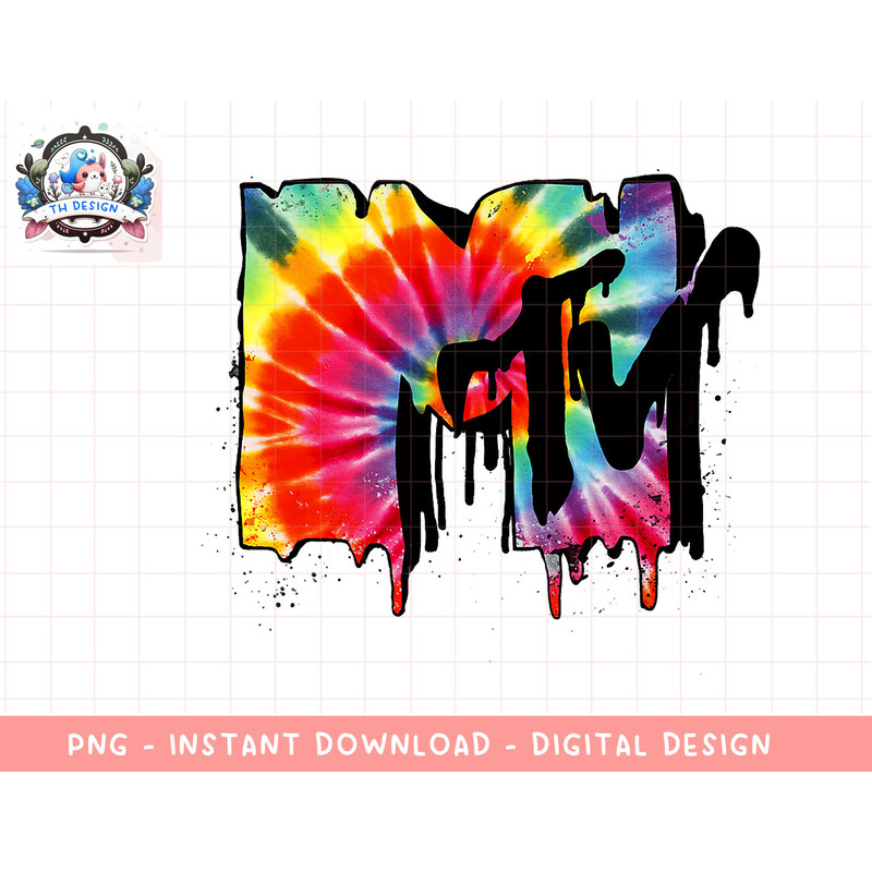 MTV Tie Dye Vibrant Melting Logo Graphic T-Shirt copy.jpg