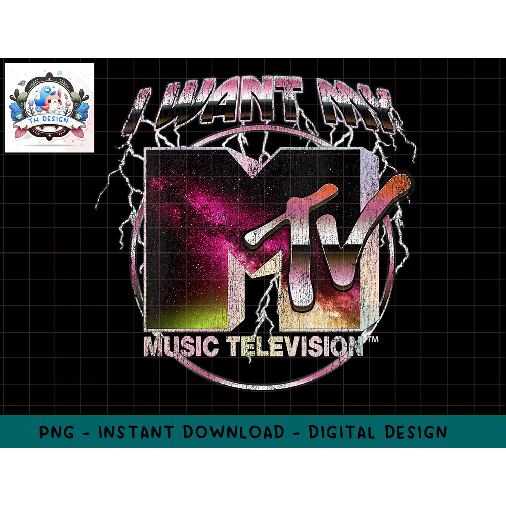 Womens MTV I Want My Hoodie Galaxy V-Neck T-Shirt copy.jpg