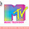 Womens MTV Logo Fluorescent Colors V-Neck T-Shirt copy.jpg