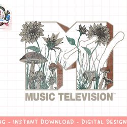 womens mtv music television wild flower mushrooms mtv logo  png, digital download, instant download,mtv, mtv logo, mtv p