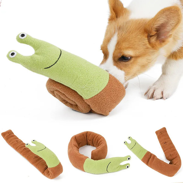 Snail Shape Plush Dog Chew Molar Toy (9).jpg
