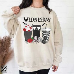 addams coffee shirt, trendy shirt, gothic shirt, coffee lover shirt, horror movies shirt, nevermore academy shirt, thing