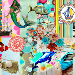 beach digital scrapbooking kit