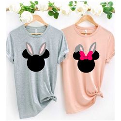 Easter Bunny Mickey Minnie Matching Shirt, Disney Shirt, Easter Disney Shirt, Easter Shirt, Disney Vacation Shirt, Gift