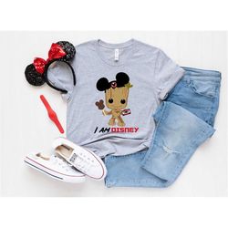 Baby Groot And Mickey Ears T-shirt, Baby Groot Shirt, Mickey Ears Shirt, Disney Baby Groot Shirt, Disney Tee Shirt, Disn