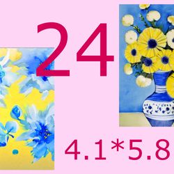 set of postcards with beautiful flowers-6