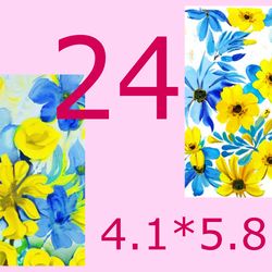 set of postcards with beautiful flowers-7