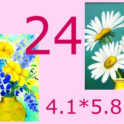 set of postcards with beautiful flowers-8