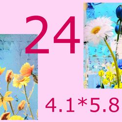 set of postcards with beautiful flowers-10