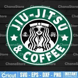Jiu jitsu & coffee svg, dxf,eps,png, Digital Download