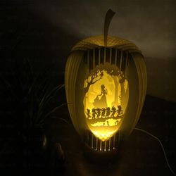 apple pop-up 3d, paper cut template file