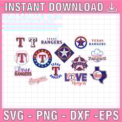 16 files texas rangers svg, baseball clipart, cricut texas svg, rangers svg, cutting files, mlb svg, mlb svg, instant do