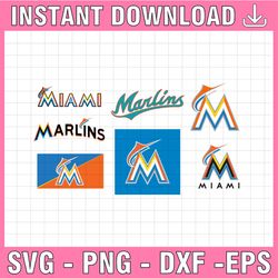 7 files miami marlins svg,miami, marlins svg, baseball clipart, cricut florida marlins cutting files,  mlb svg, mlb svg,
