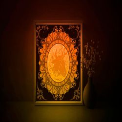 zodiac taurus shadow box svg template, astrological signs papercut lightbox cricut svg, 3d layered paper cut light box d