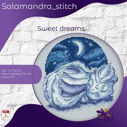 Sleeping dragon, cross stitch dragon, cross stitch dragon, sweet dreams embroidery