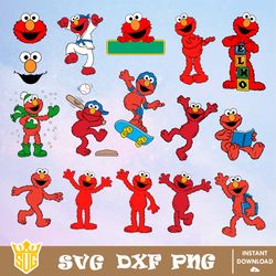 Elmo Svg, Sesame Street Svg, Cricut, Cut Files, Clipart, Silhouette, Printable, Vector Graphics, Digital Download File
