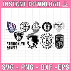 10 files nba brooklyn nets, brooklyn svg, net svg, basketball academy, broklyn svg,basketball svg,nba svg, nba svg, bask