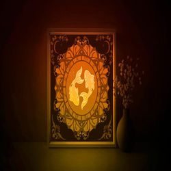 zodiac pisces shadow box svg template, astrological signs papercut lightbox cricut svg, 3d layered paper cut light box d