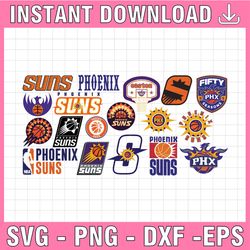 18 files nba phoenix suns, phoenix suns svg,basketball bundle svg,nba svg, nba svg, basketball clipart, svg for cricut