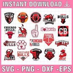 20 files chicago bulls svg, chicago svg,  bulls svg, nba svg, nba svg, basketball clipart, svg , svg for silhouette , cl