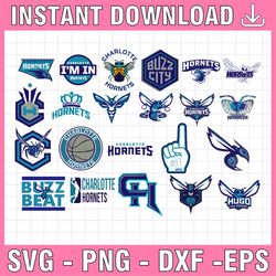 22 files charlotte hornets svg, charlotte svg, hornets svg logo for silhouette, cricut, nba svg, nba svg, basketball cli