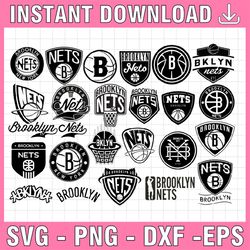 24 files nba brooklyn nets, brooklyn svg, net svg, basketball academy, broklyn svg,basketball svg,nba svg, nba svg, bask