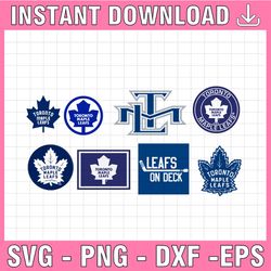 8 files toronto maple leafs bundle svg, maple leafs svg, nhl svg, hockey cricut, download   cut file, clipart   silhouet