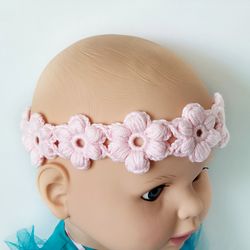 Crochet headband baby girl - Baby headbands flowers crochet pattern - Crochet headband for beginners with video