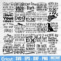 dog quotes svg bundle svg, dog svg bundle, digital download, dog mom svg, cricut svg, for the love of dogs bundle svg
