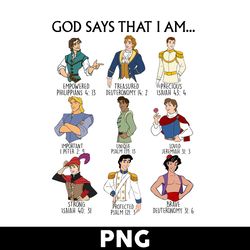 god says that i am png, disney prince png, disney prince characters png, disney png digital file - digital file