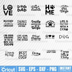 dog svg bundle, dog svg cut file, gift for dog lover, funny dog sayings svg, dog quotes svg, dog mom svg,png