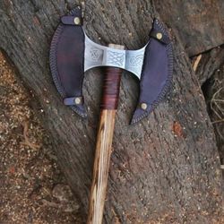 The Ultimate Handcrafted Steel Tomahawk Axe: Perfect for Hunting and Outdoor Adventures!