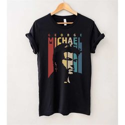 george michael retro vintage t-shirt, george michael shirt, music vintage shirt, gift tee for you and your friends