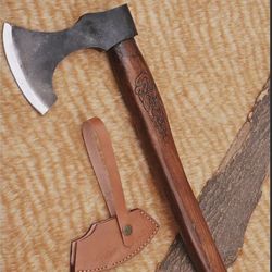 Experience the Ultimate Cutting Power with Our Handmade Forged High Carbon Steel Tomahawk Hatchet