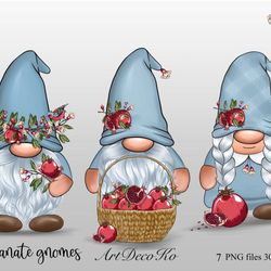 Pomegranate Gnomes PNG Clipart