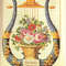 Vintage Cross Stitch Scheme Harp 