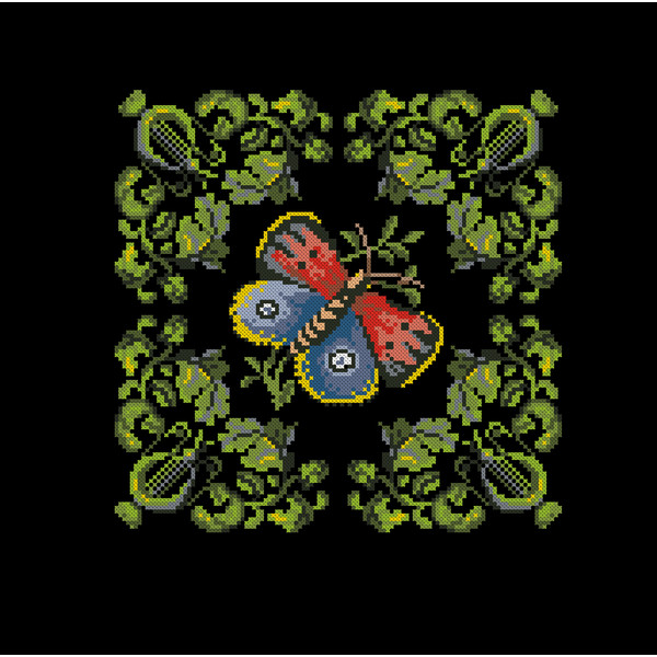 Vintage Cross Stitch Scheme Butterflies