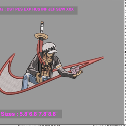 trafalgar swoosh embroidery design