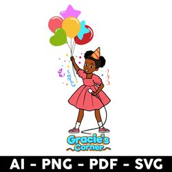 gracie corner party png, girl png, gracie corner girl png, gracie girl png, gracie png, cartoon png - digital file